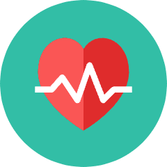 Heart Pulse Icon from Kameleon Colors Set