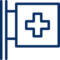 Sign Hospital 1 Icon from Cyber Line Set