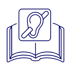 Book Deaf Person Illustration from UX Line Set