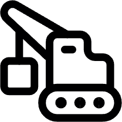 Heavy Equipment Lift Hook Box Icon from Ultimate Regular Set