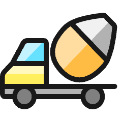 Heavy Equipment Mortar Truck 1 Icon from Ultimate Colors Set