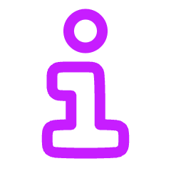 Alert Help Information Icon from Plump Neon Set