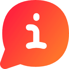 Chat Bubble Info Help Icon from Flex Gradient Set