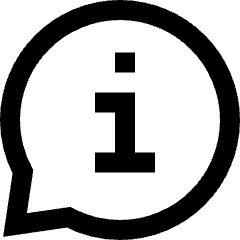 Chat Bubble Info Help Circle Icon from Sharp Line Set