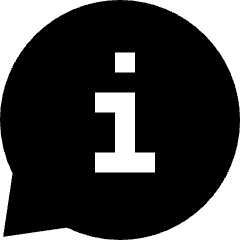 Chat Bubble Info Help Circle Icon from Sharp Solid Set