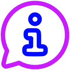 Chat Bubble Info Help Circle Icon from Plump Neon Set