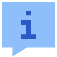 Chat Bubble Info Help Icon from Sharp Flat Set