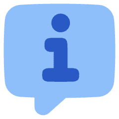 Chat Bubble Info Help Icon from Plump Flat Set