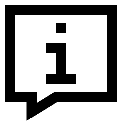 Chat Bubble Info Help Icon from Sharp Line Set