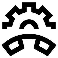 Customer Support Setting Icon from Sharp Line Set