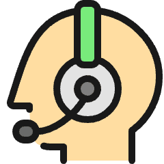 Headphones Customer Support Human 1 Icon from Ultimate Colors Set