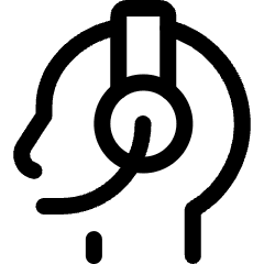 Headphones Customer Support Human 1 Icon from Ultimate Regular Set