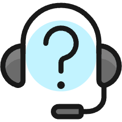 Headphones Customer Support Question Icon from Ultimate Colors Set