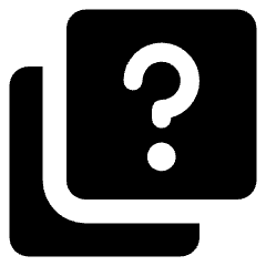 Help Question Square Stack Icon from Core Solid Set