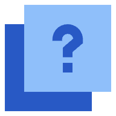 Help Question Square Stack Icon from Sharp Flat Set