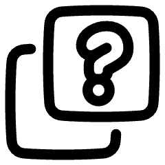 Help Question Square Stack Icon from Plump Line Set