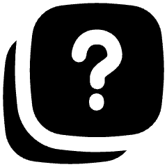 Help Question Square Stack Icon from Flex Solid Set