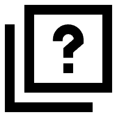 Help Question Square Stack Icon from Sharp Line Set