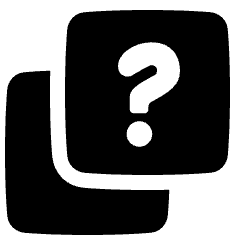 Help Question Square Stack Icon from Plump Solid Set