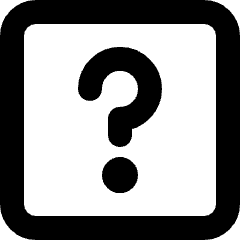 Help Question Square Icon from Micro Line Set