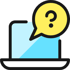 Laptop Help Message Icon from Ultimate Colors Set