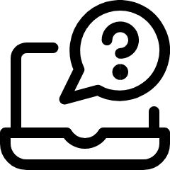 Laptop Help Message Icon from Ultimate Regular Set