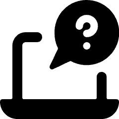 Laptop Help Message Icon from Ultimate Bold Set