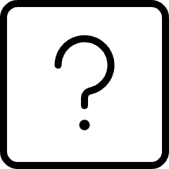 Question Help Square Icon from Ultimate Light Set