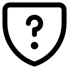 Shield Privacy Help Icon from Core Line Set