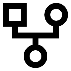 Hierarchy Family History Tree Icon from Sharp Line Set