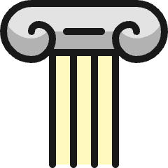 Historical Building Pillar Icon from Ultimate Colors Set