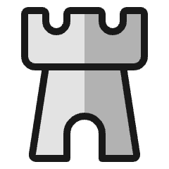 Historical Building Tower Icon from Ultimate Colors Set