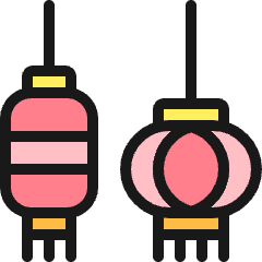 History Chinese Lantern 1 Icon from Ultimate Colors Set