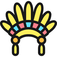 History Indian Feather Icon from Ultimate Colors Set