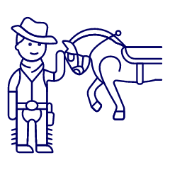 Cowboy Horse 1 Illustration from UX Line Set