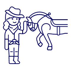 Cowboy Horse 4 Illustration from UX Line Set