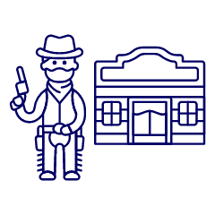 Cowboy Saloon 1 Illustration from UX Line Set