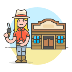 Cowboy Saloon 2 Illustration from UX Colors Set