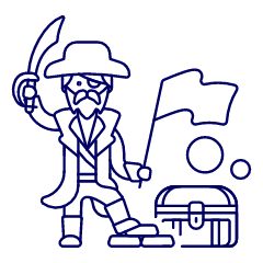Pirate Loot 1 Illustration from UX Line Set