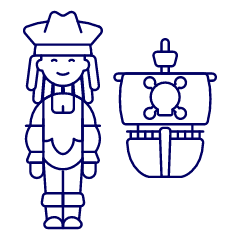 Sailing Ship Pirate 2 Illustration from UX Line Set