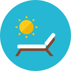 Beach Chair Icon from Kameleon Colors Set