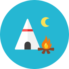 Camp Icon from Kameleon Colors Set