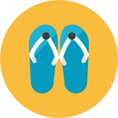 Slippers Icon from Kameleon Colors Set