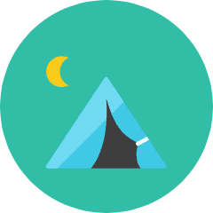 Tent Icon from Kameleon Colors Set