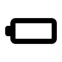 Battery Horiz 000 Icon from Rounded Line - Streamline Material Set