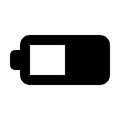 Battery Horiz 050 Icon from Rounded Line - Streamline Material Set