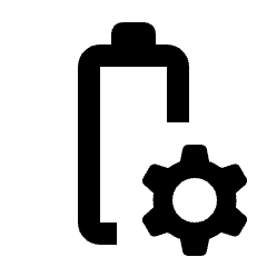 Battery Profile Icon from Rounded Line - Streamline Material Set