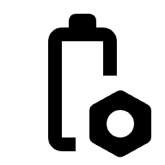 Battery Profile Alt Icon from Rounded Line - Streamline Material Set