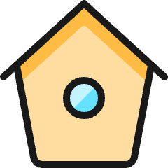 Bird House Icon from Ultimate Colors Set