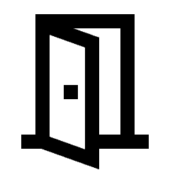 Door Open Icon from Sharp Line - Streamline Material Set